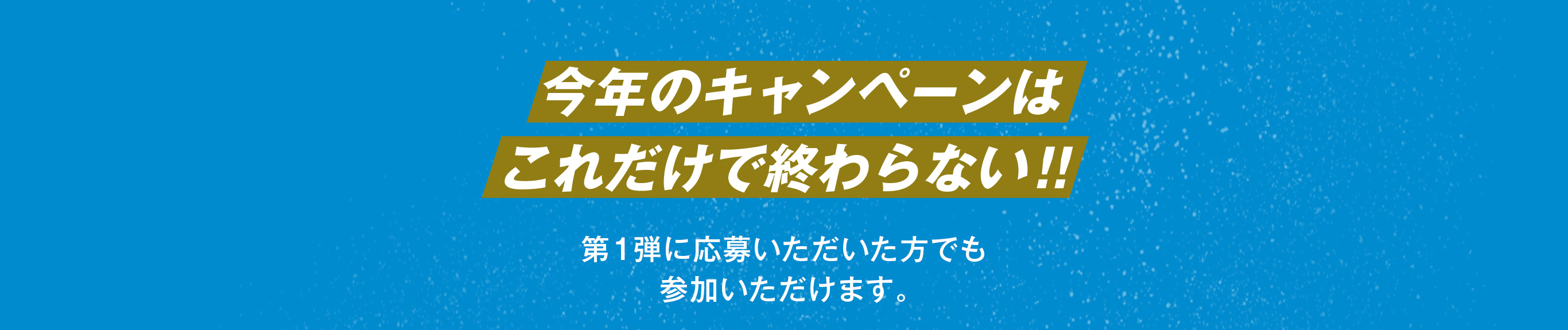 今年のキャンペーンはこれだけで終わらない!!